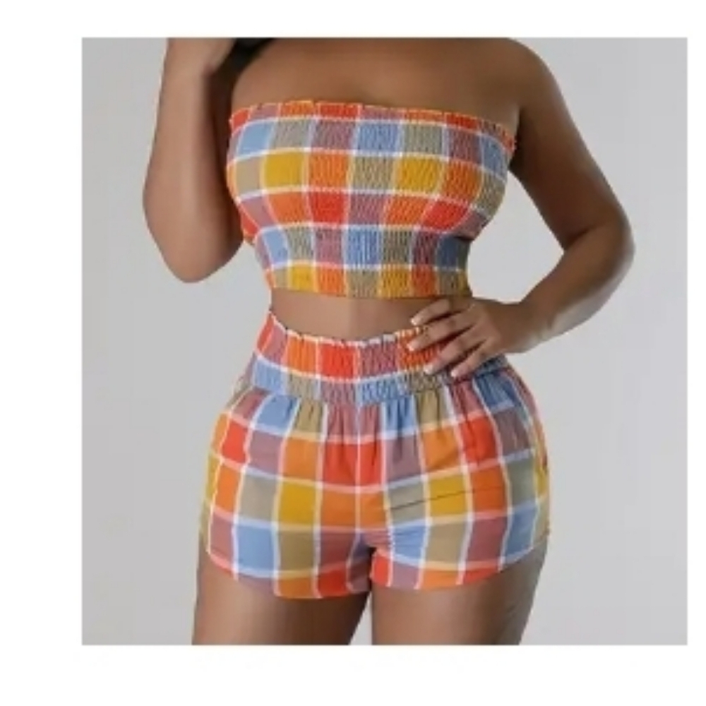 Colorful Plaid Women's Shorts